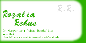 rozalia rehus business card